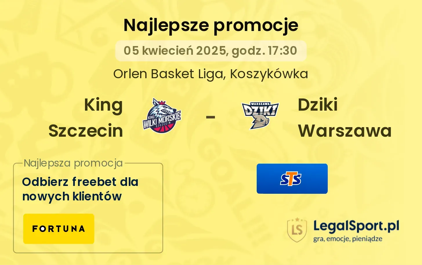 King Szczecin - Dziki Warszawa promocje u bukmacherów