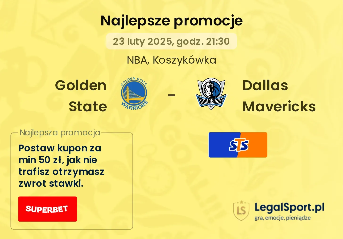 Golden State - Dallas Mavericks promocje bukmacherskie