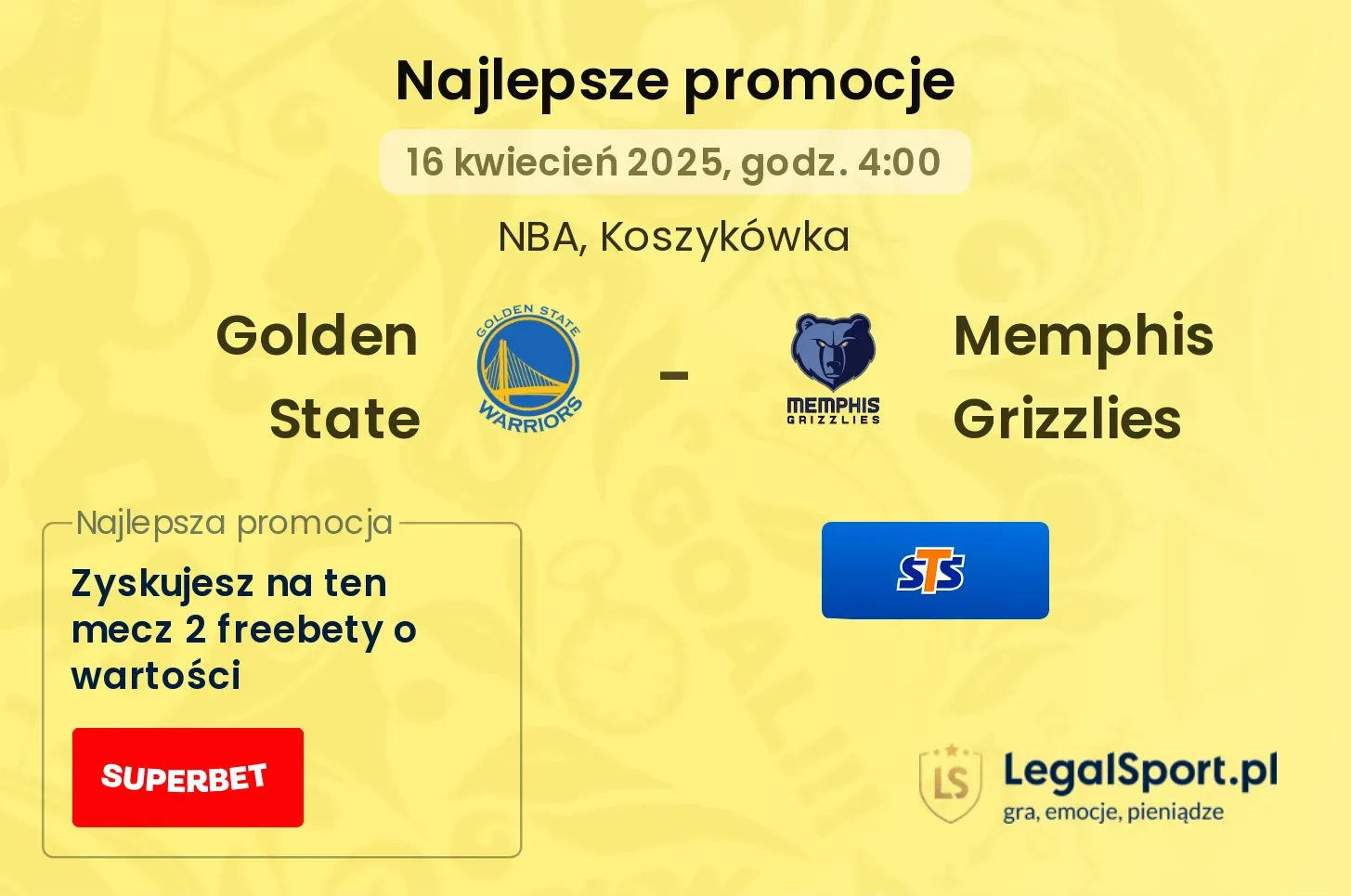 Golden State - Memphis Grizzlies promocje u bukmacherów