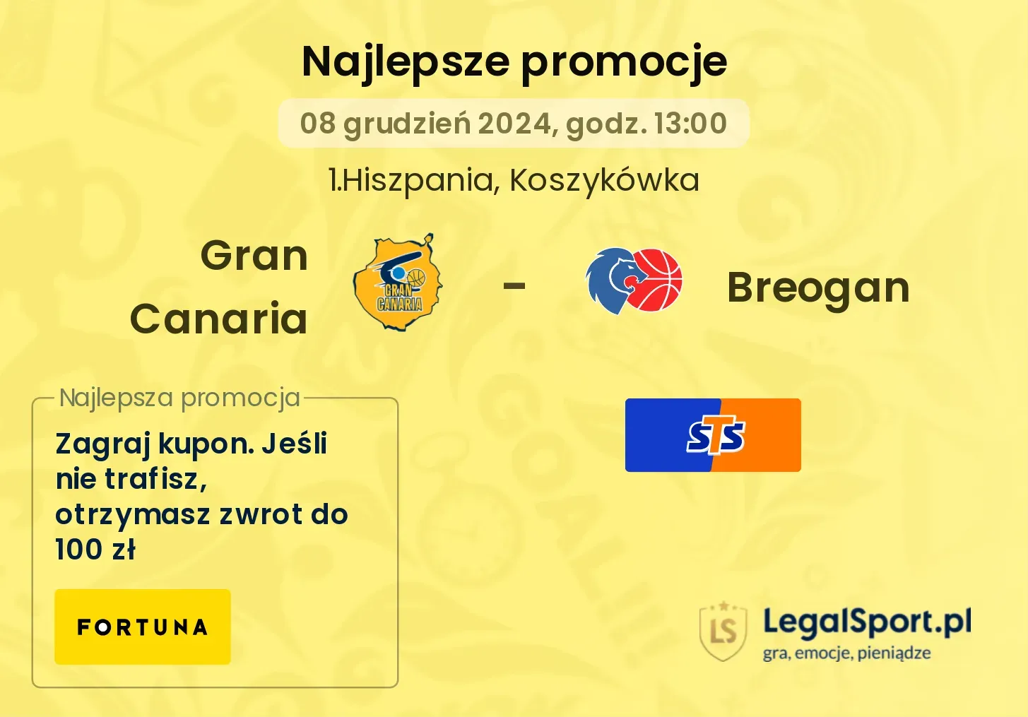 Gran Canaria - Breogan promocje u bukmacherów