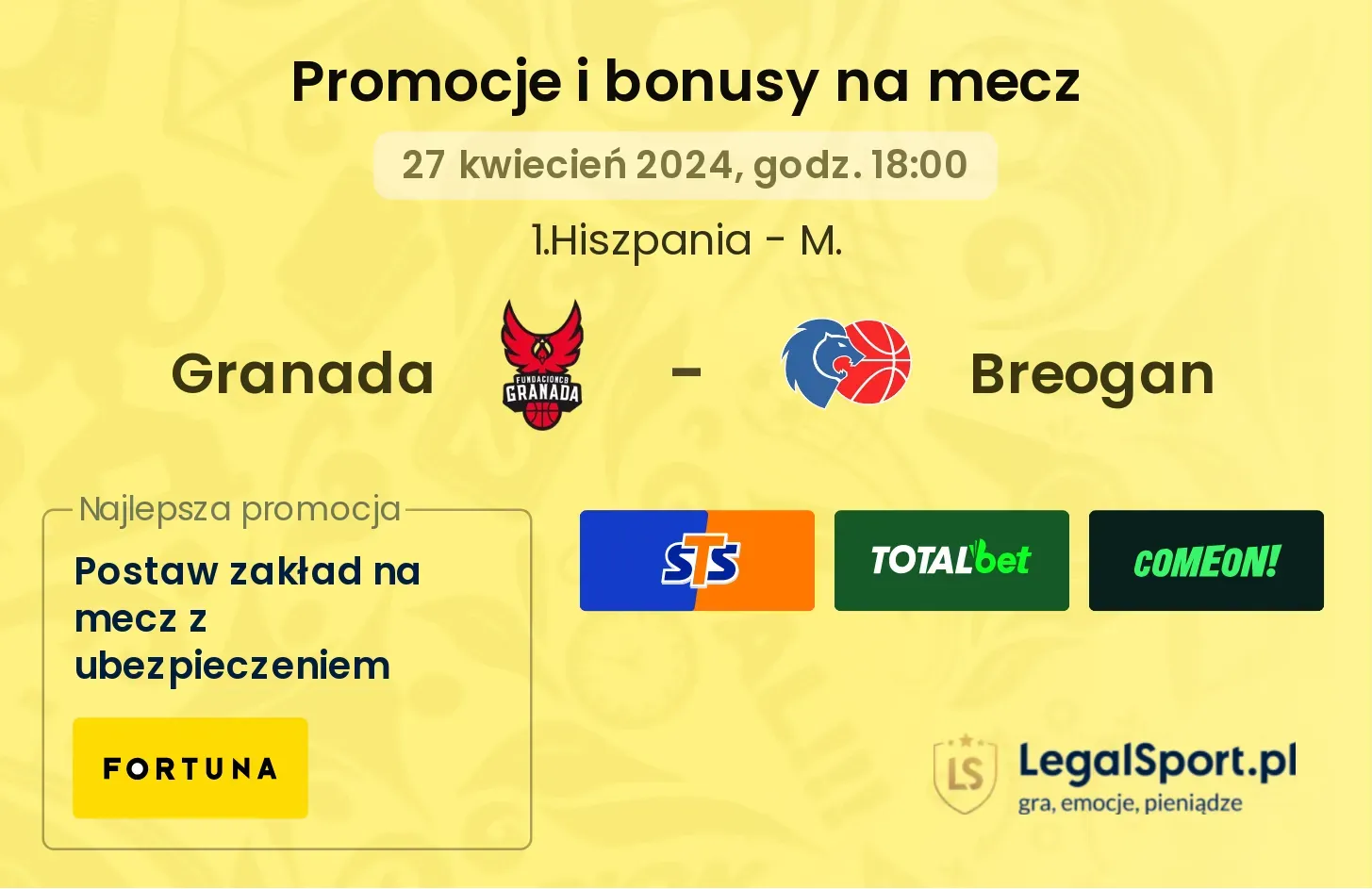 Granada - Breogan promocje bonusy na mecz