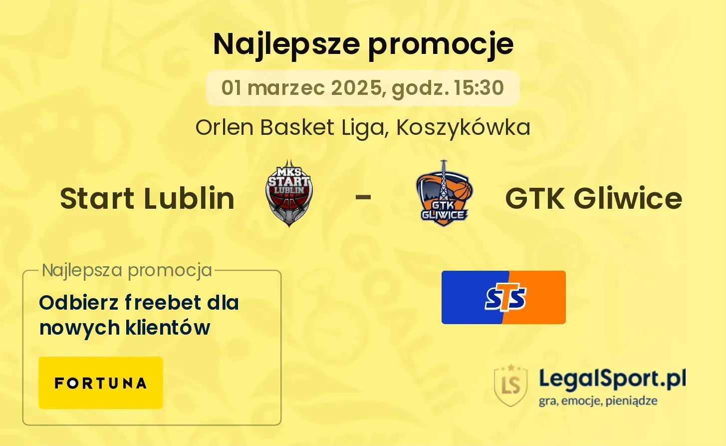 Start Lublin - GTK Gliwice promocje u bukmacherów