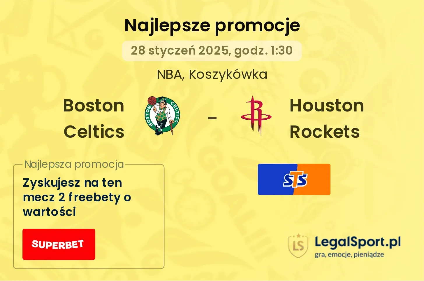 Boston Celtics - Houston Rockets promocje u bukmacherów