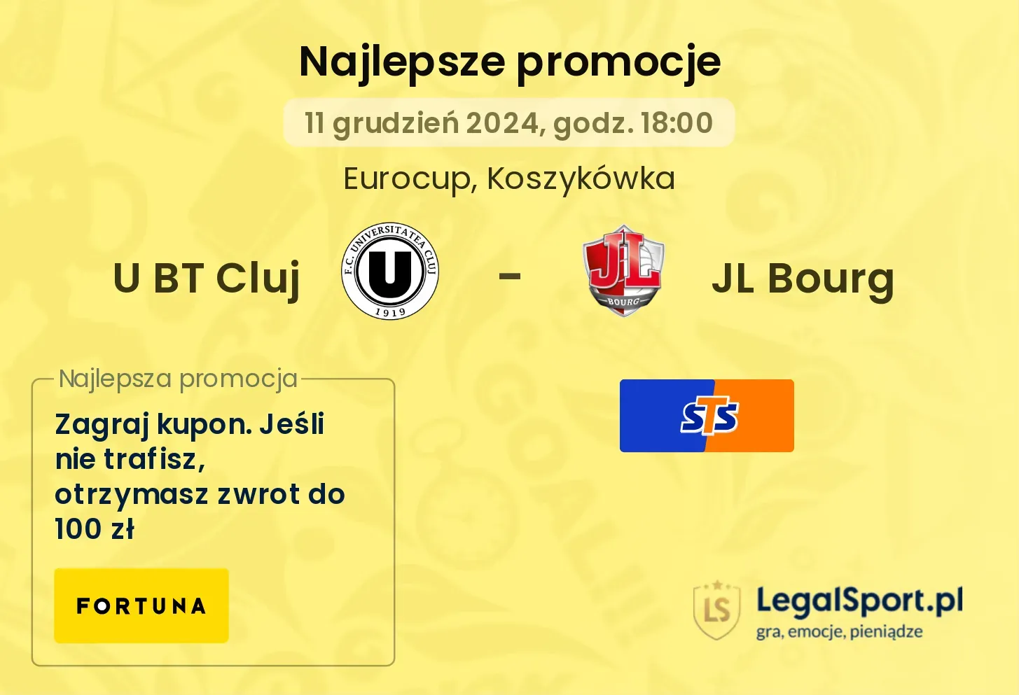 U BT Cluj - JL Bourg promocje bukmacherskie