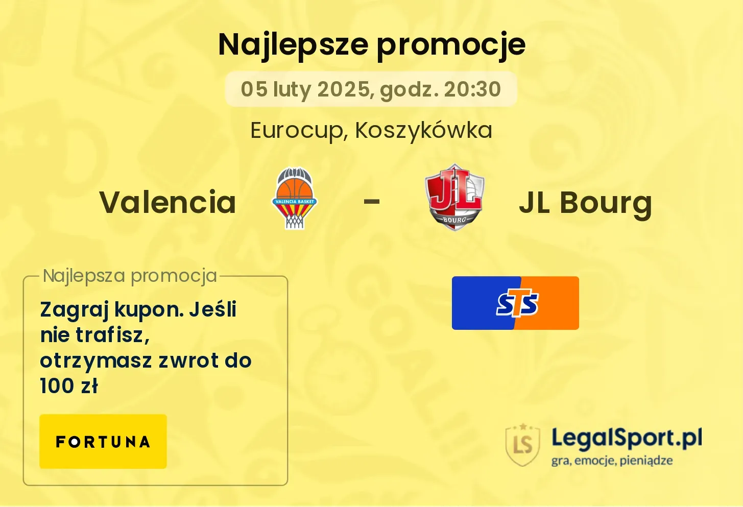 Valencia - JL Bourg promocje u bukmacherów