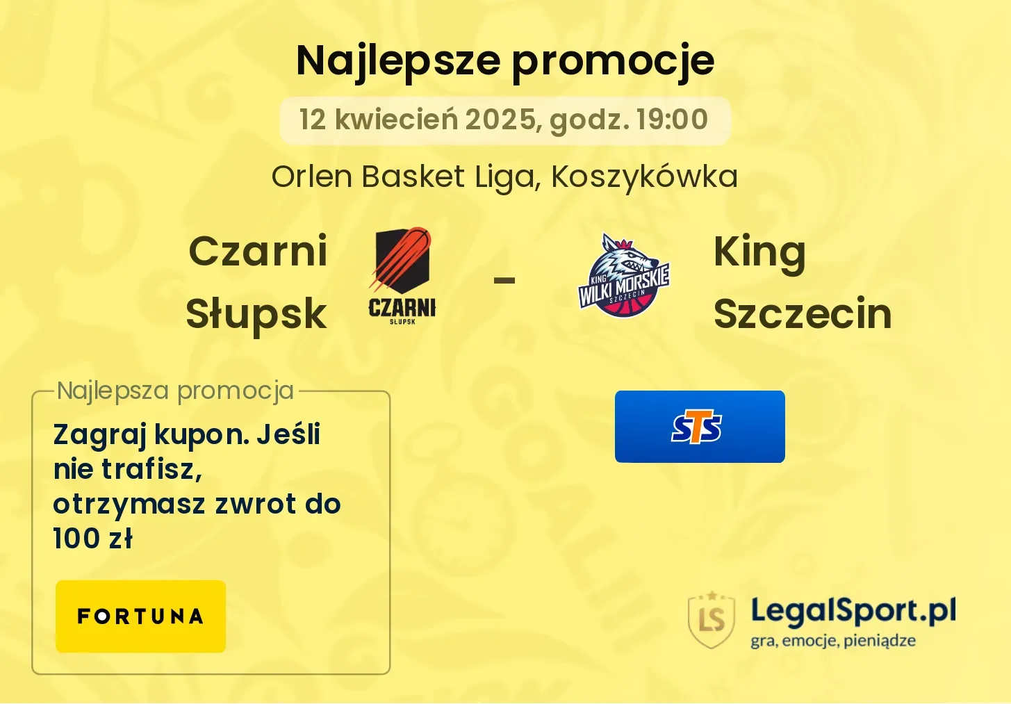 Czarni Słupsk - King Szczecin promocje bukmacherskie