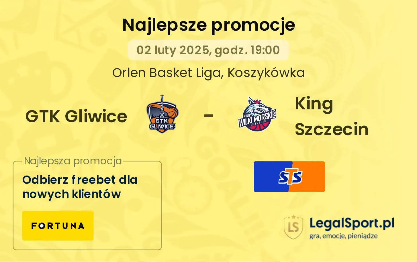 GTK Gliwice - King Szczecin promocje u bukmacherów
