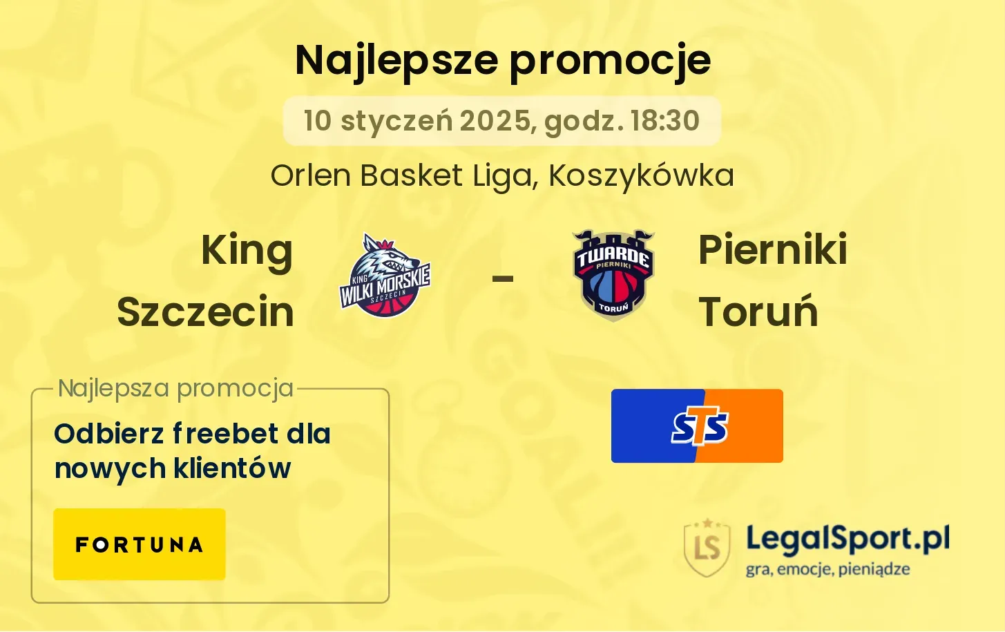 King Szczecin - Pierniki Toruń promocje u bukmacherów