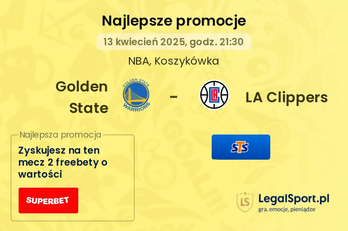 Golden State - LA Clippers promocje u bukmacherów