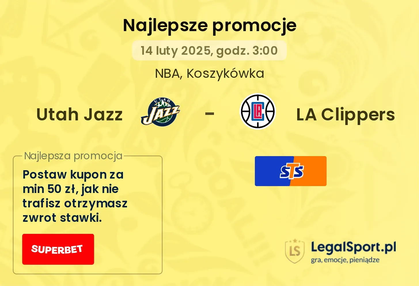 Utah Jazz - LA Clippers promocje u bukmacherów