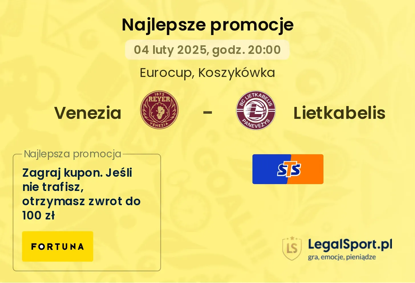 Venezia - Lietkabelis promocje u bukmacherów