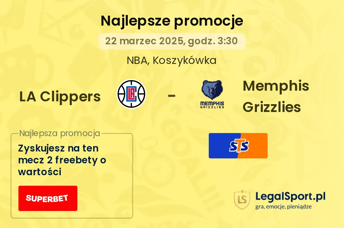 LA Clippers - Memphis Grizzlies promocje bukmacherskie