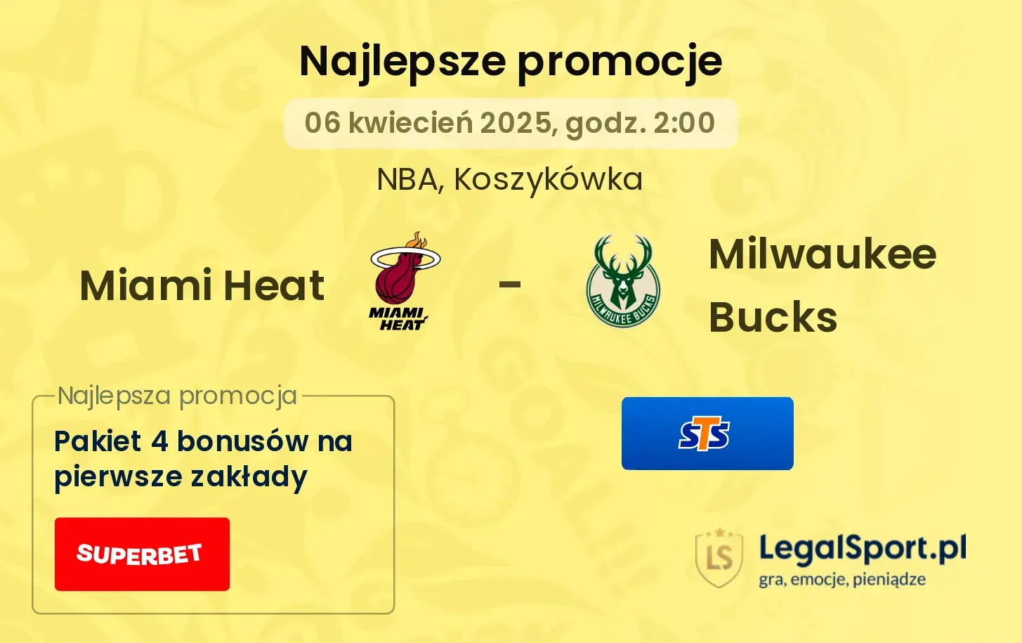 Miami Heat - Milwaukee Bucks promocje u bukmacherów