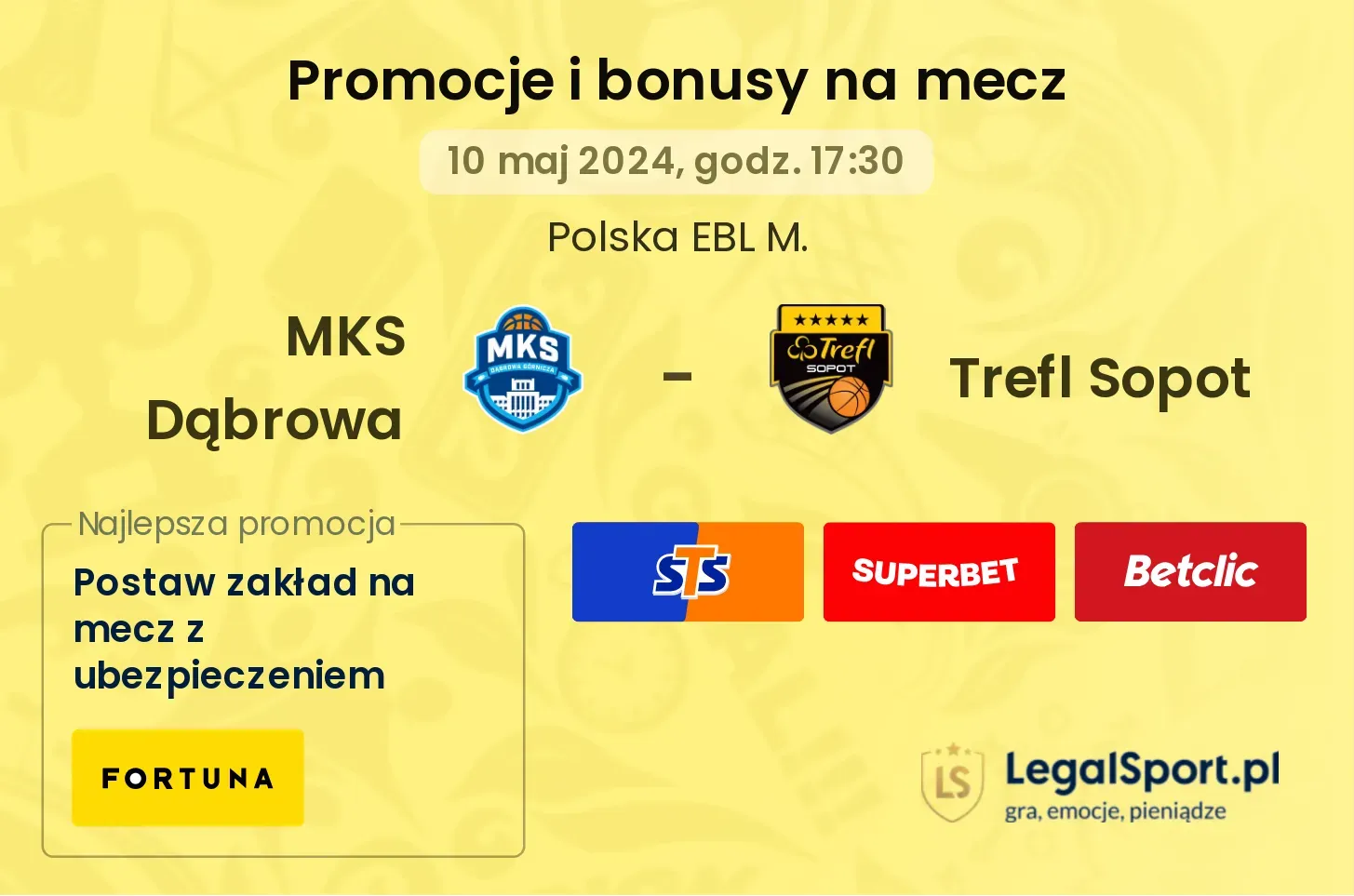 MKS Dąbrowa - Trefl Sopot promocje bonusy na mecz