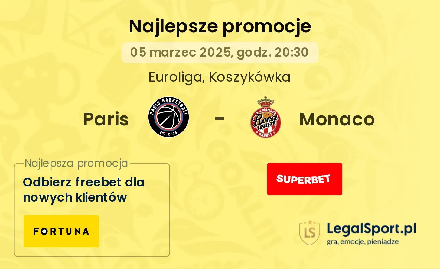 Paris - Monaco promocje bukmacherskie