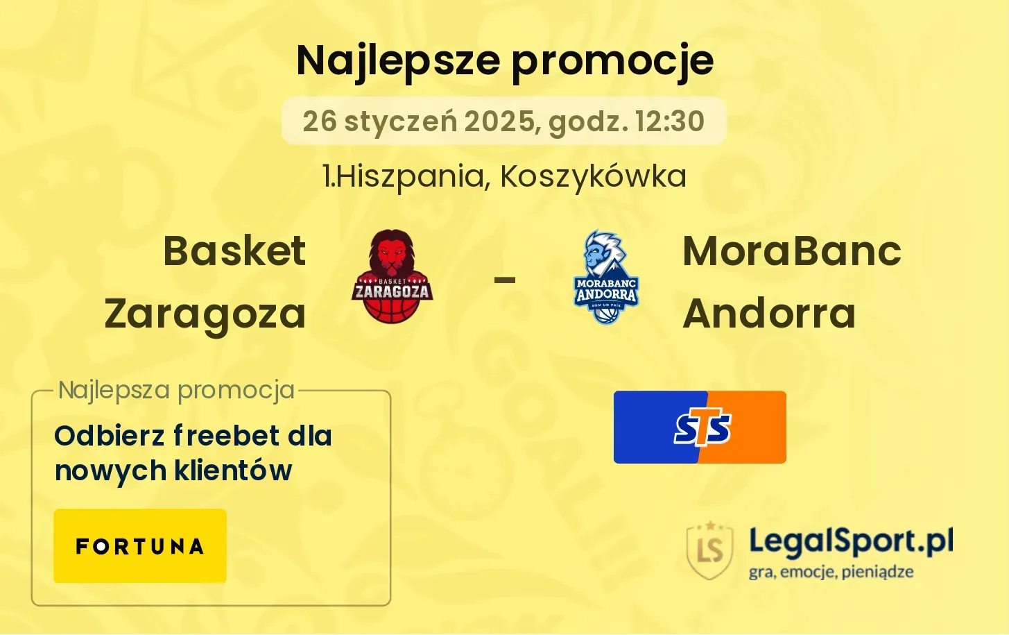 Basket Zaragoza - MoraBanc Andorra promocje bukmacherskie