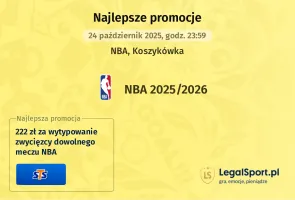 Promocje bukmacherskie na NBA 2025/2026