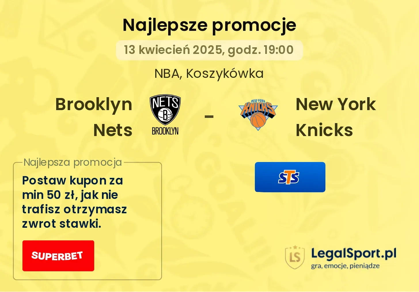 Brooklyn Nets - New York Knicks promocje u bukmacherów