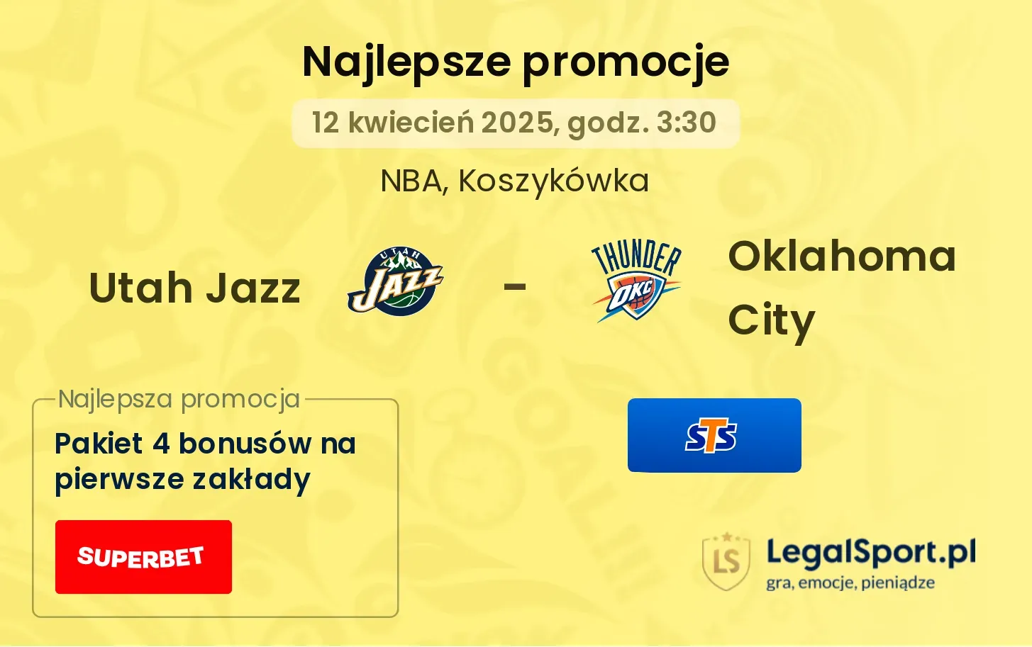Utah Jazz - Oklahoma City promocje bukmacherskie