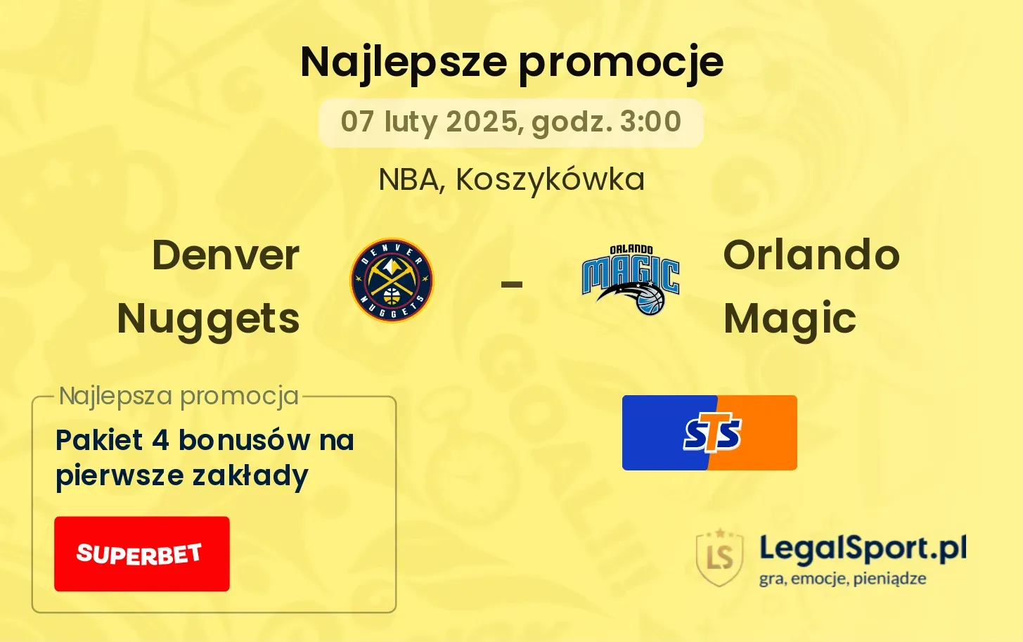 Denver Nuggets - Orlando Magic promocje bukmacherskie
