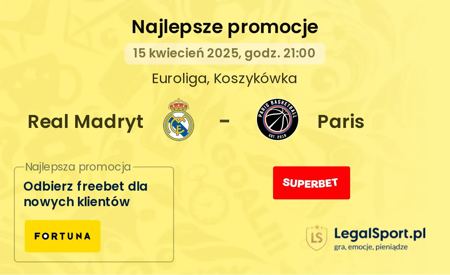 Real Madryt - Paris promocje bukmacherskie
