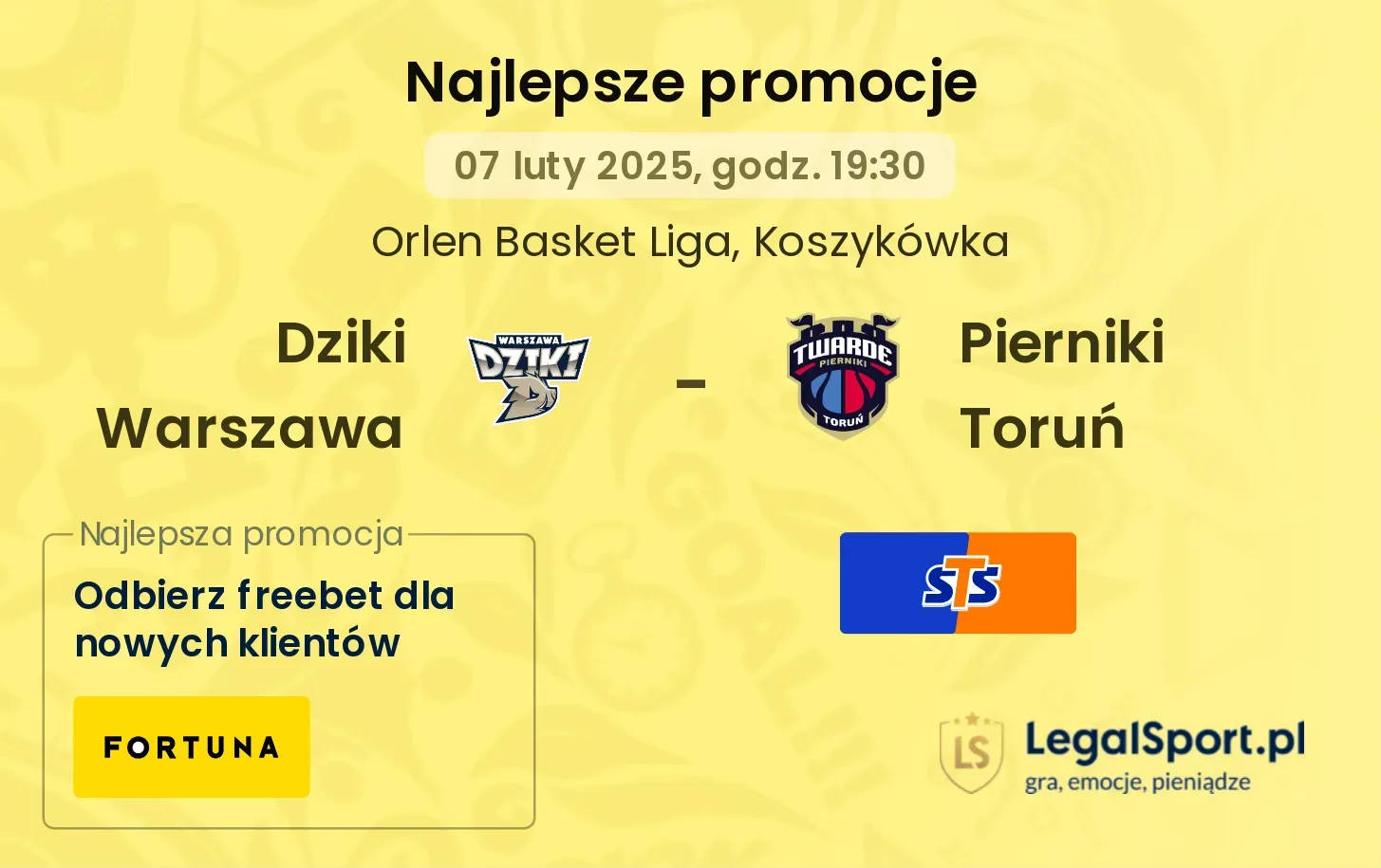 Dziki Warszawa - Pierniki Toruń promocje bukmacherskie