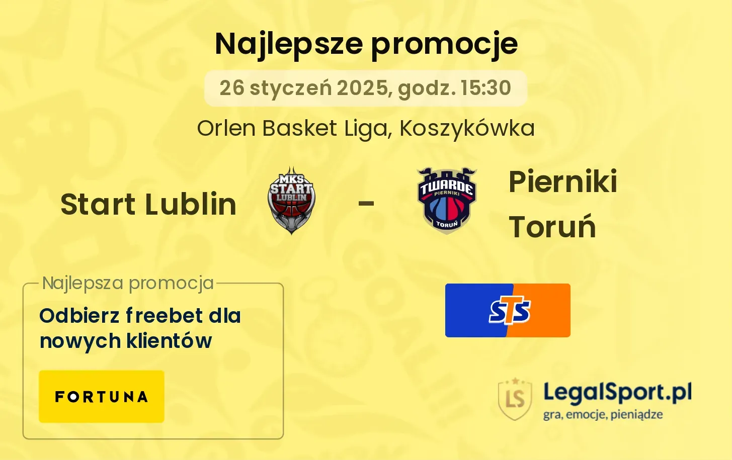 Start Lublin - Pierniki Toruń promocje bukmacherskie