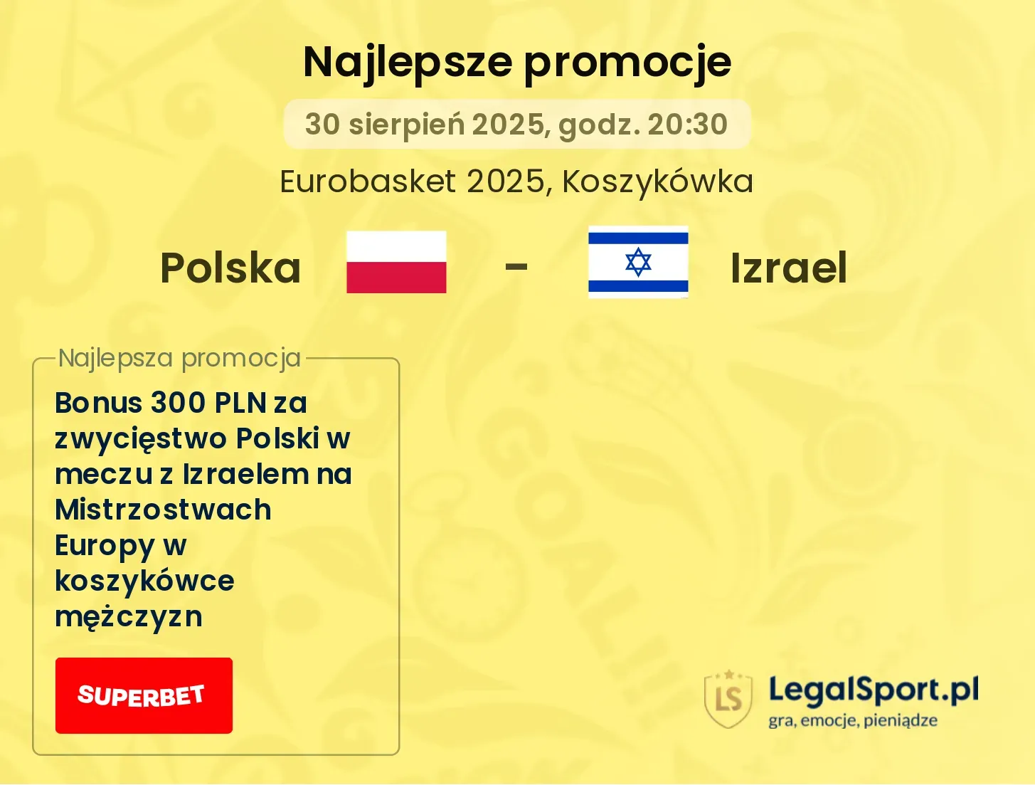 Polska - Izrael promocje bukmacherskie