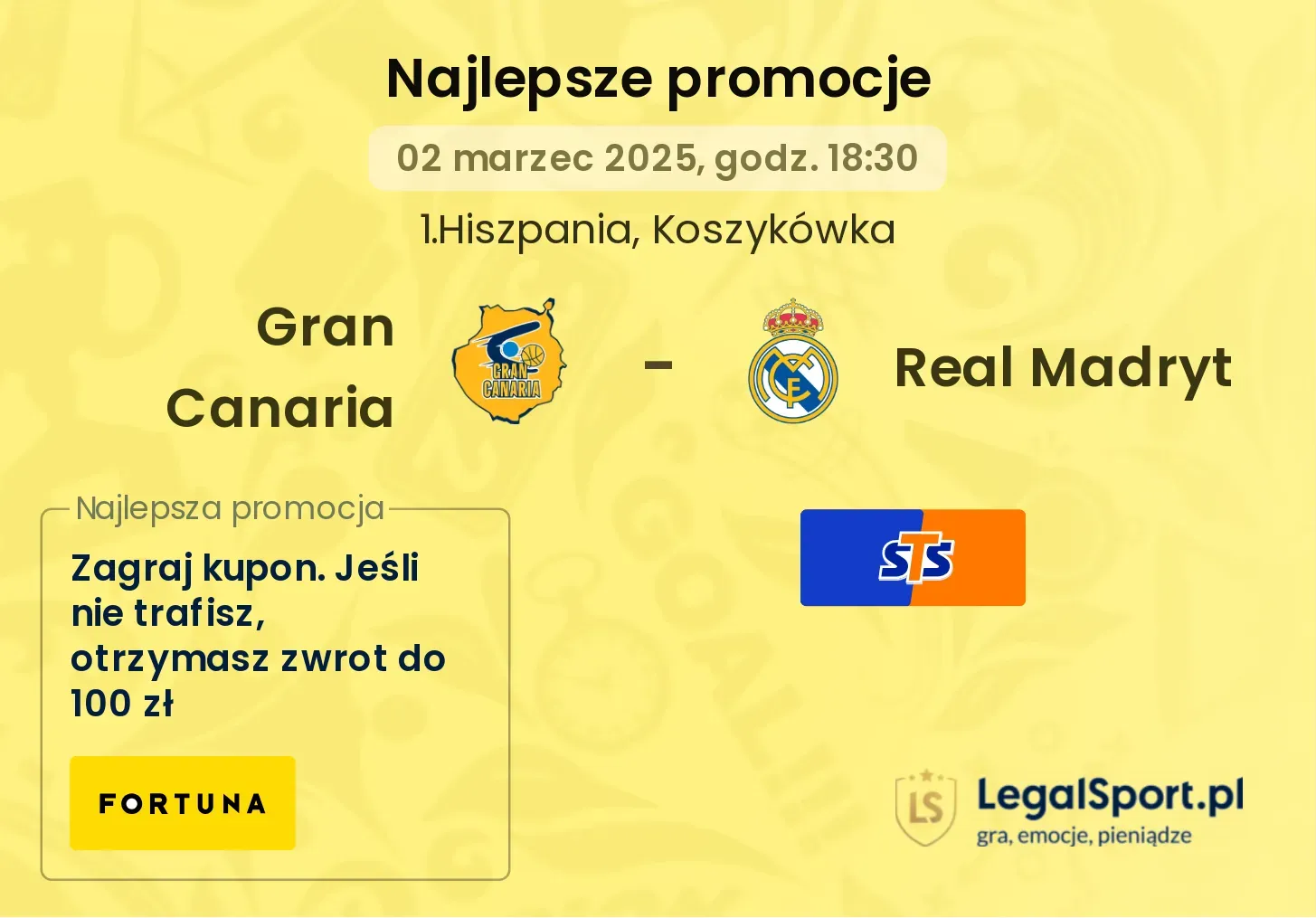 Gran Canaria - Real Madryt promocje u bukmacherów