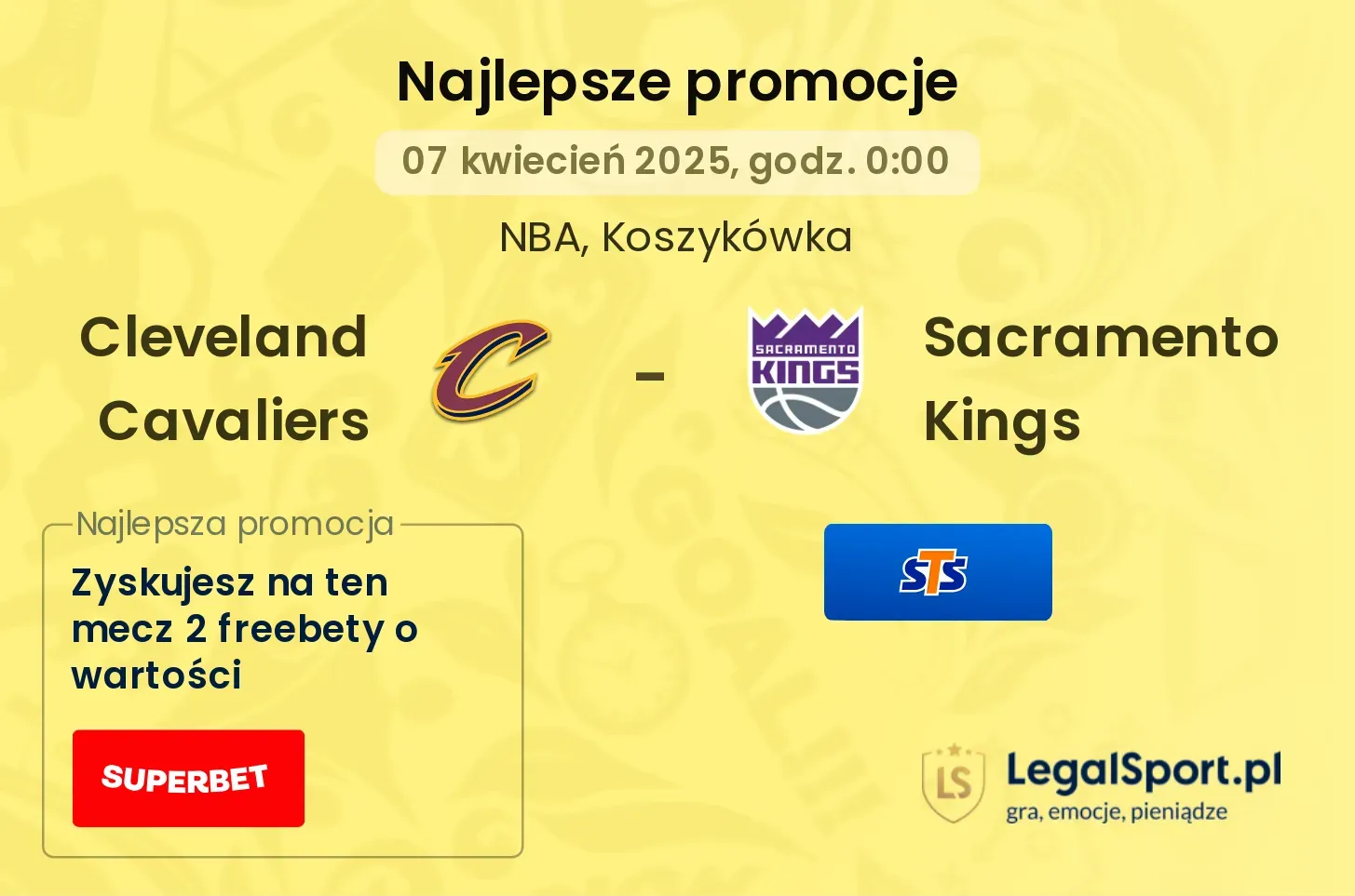 Cleveland Cavaliers - Sacramento Kings promocje u bukmacherów