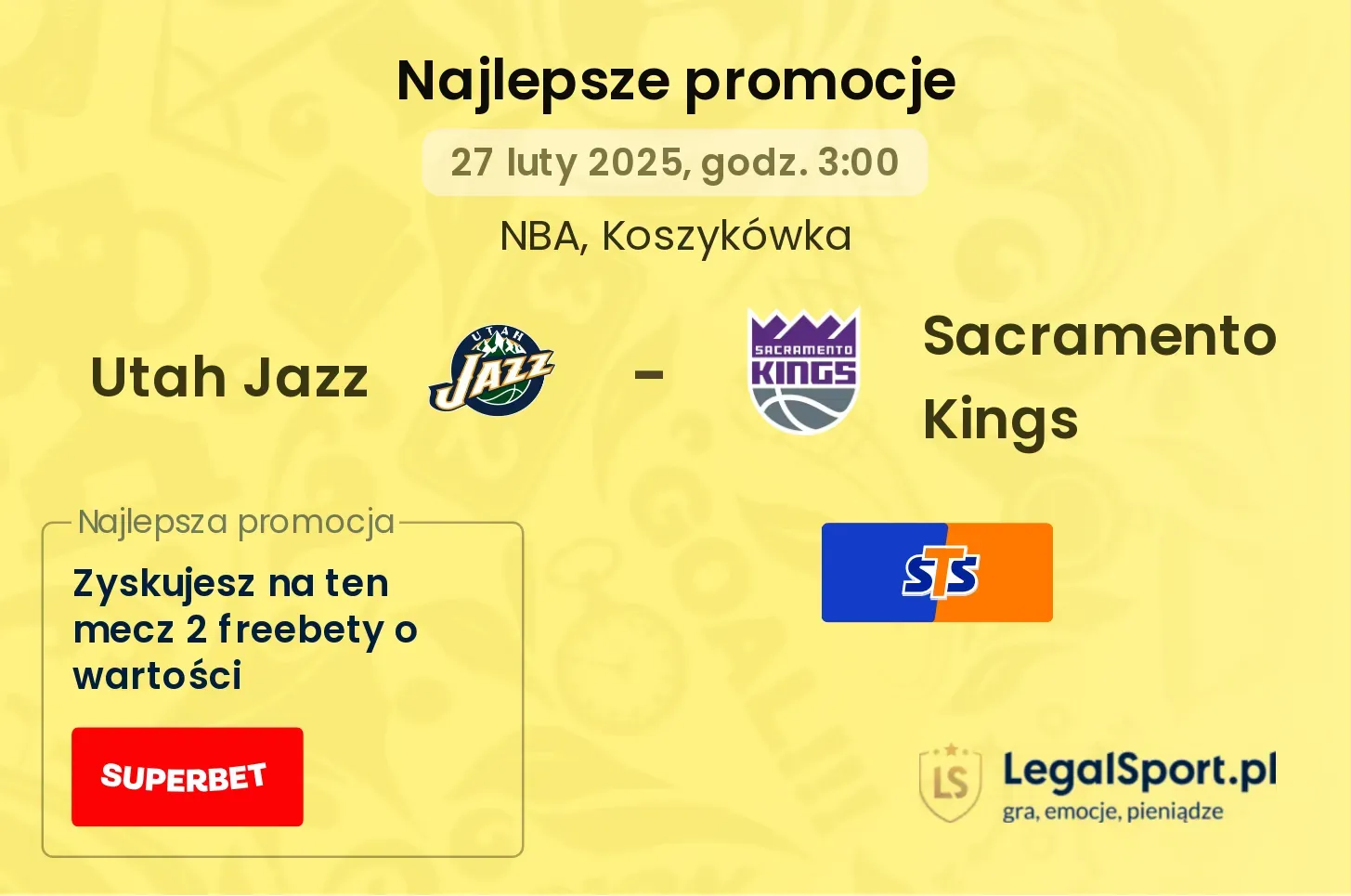 Utah Jazz - Sacramento Kings promocje u bukmacherów