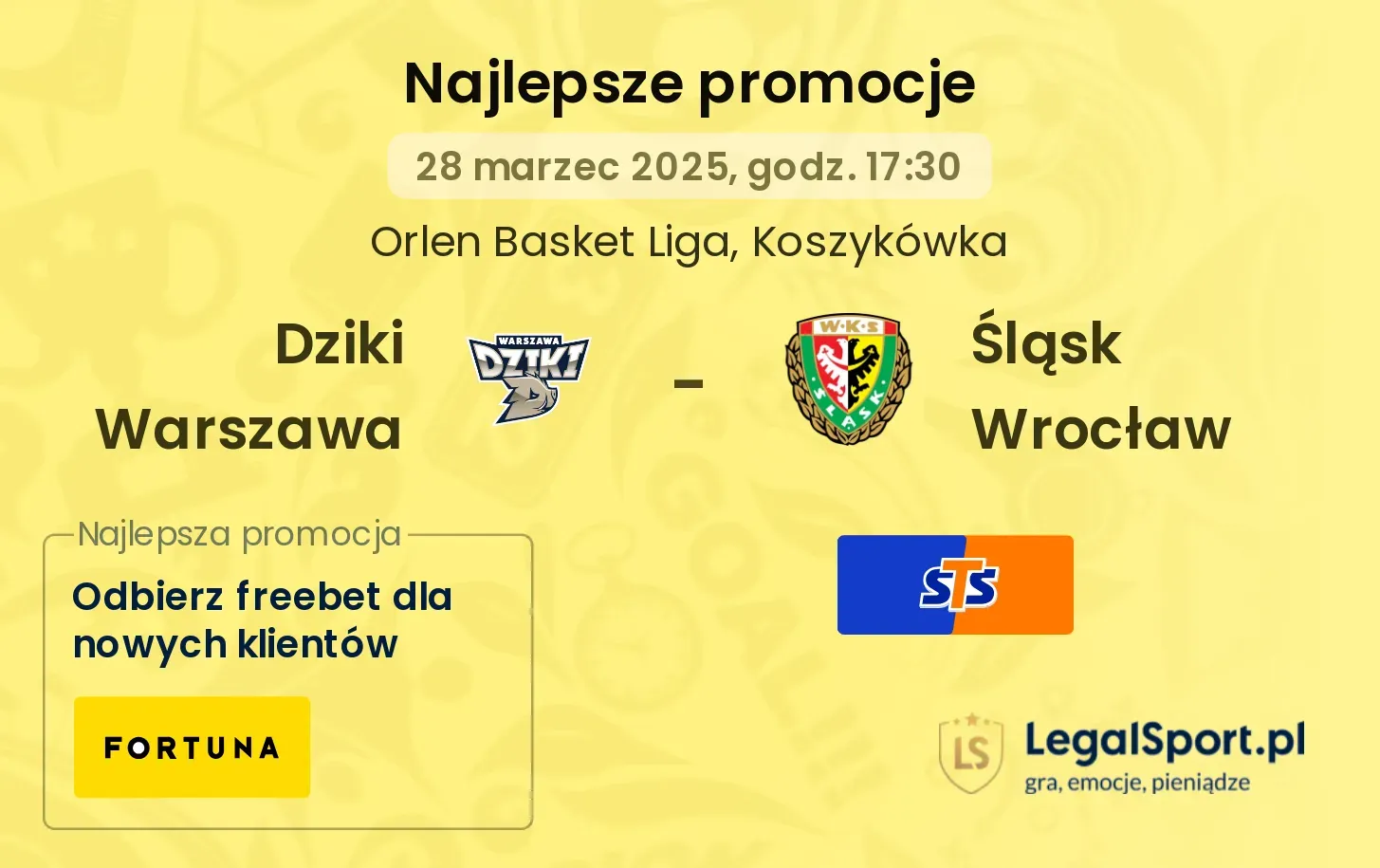 Dziki Warszawa - Śląsk Wrocław promocje bukmacherskie