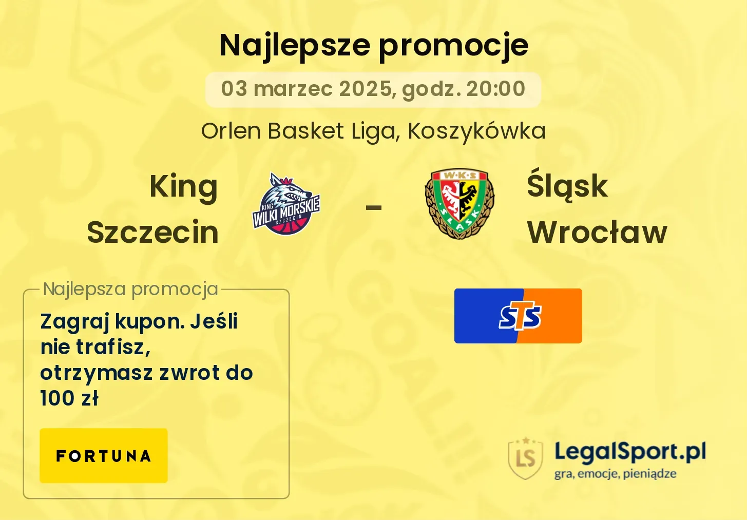 King Szczecin - Śląsk Wrocław promocje bukmacherskie