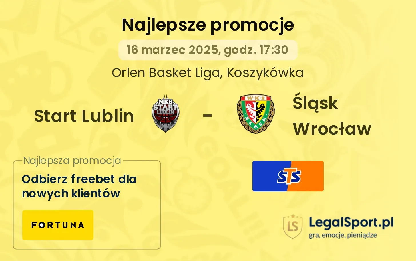 Start Lublin - Śląsk Wrocław promocje u bukmacherów