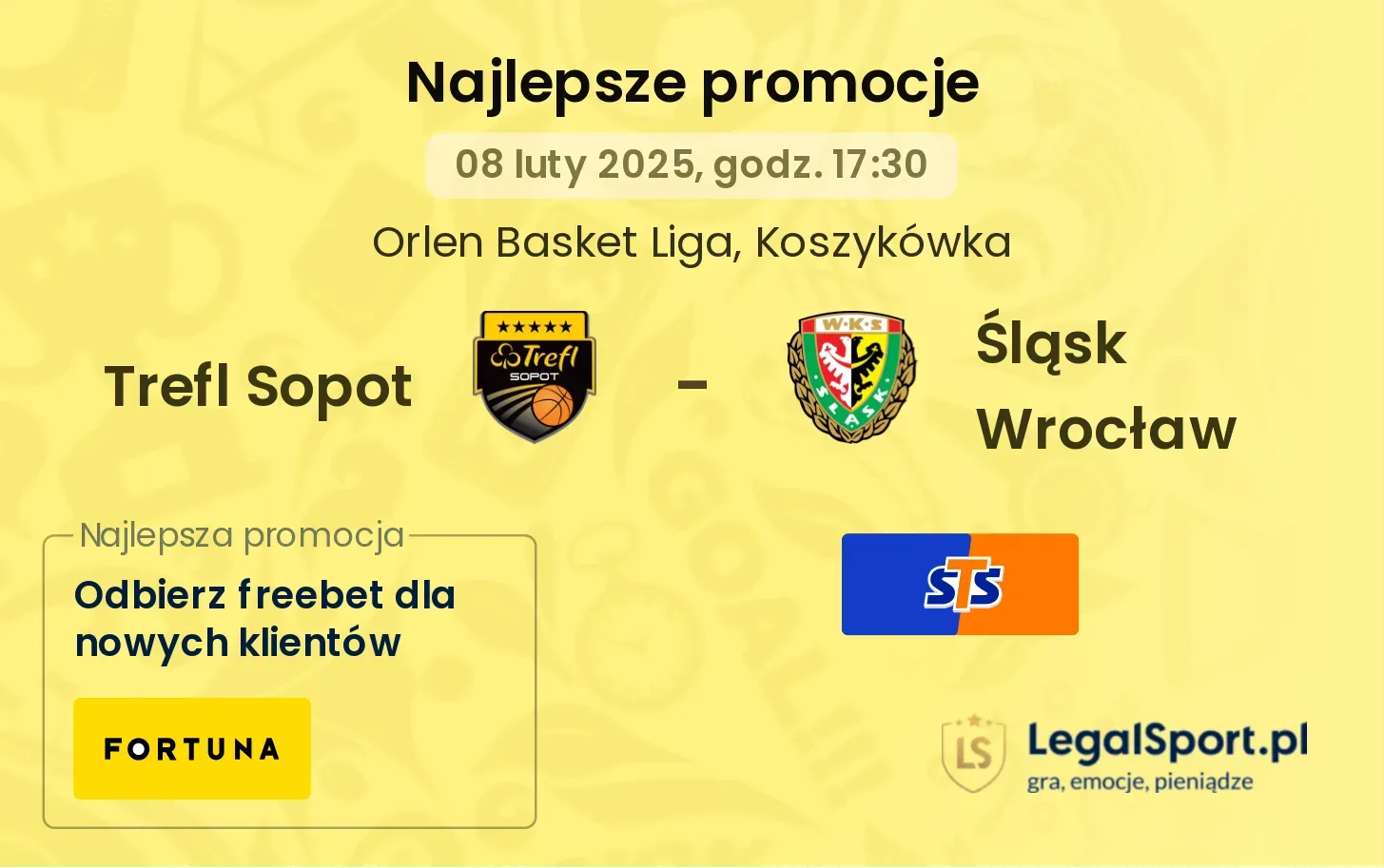 Trefl Sopot - Śląsk Wrocław promocje bukmacherskie