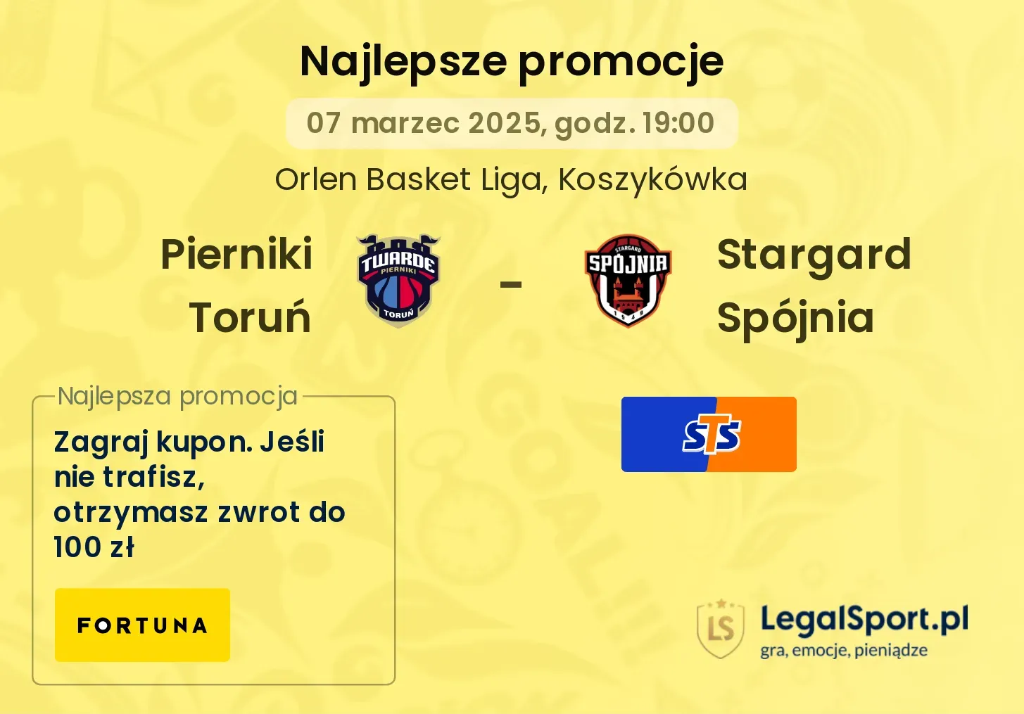 Pierniki Toruń - Stargard Spójnia promocje bukmacherskie