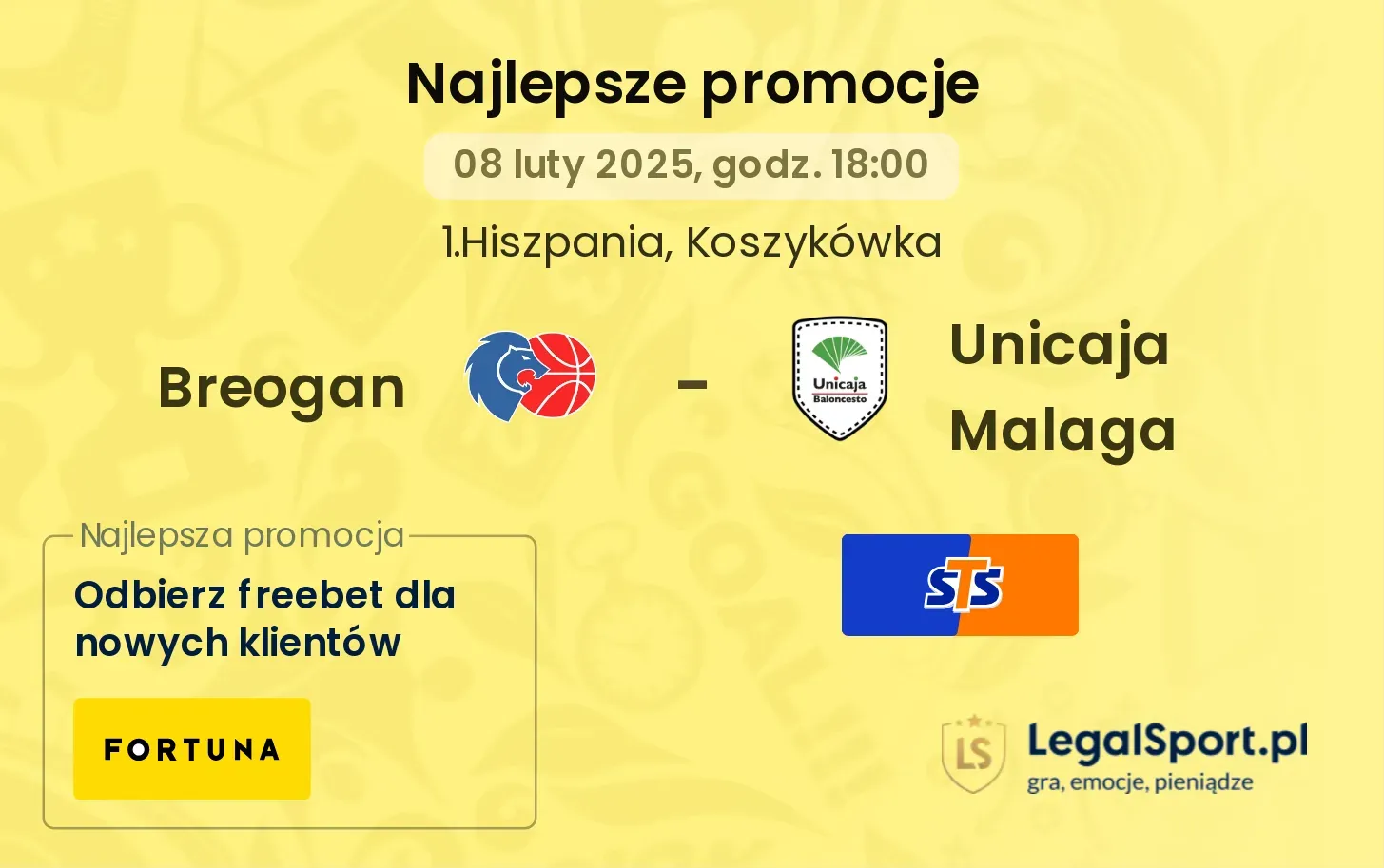 Breogan - Unicaja Malaga promocje bukmacherskie