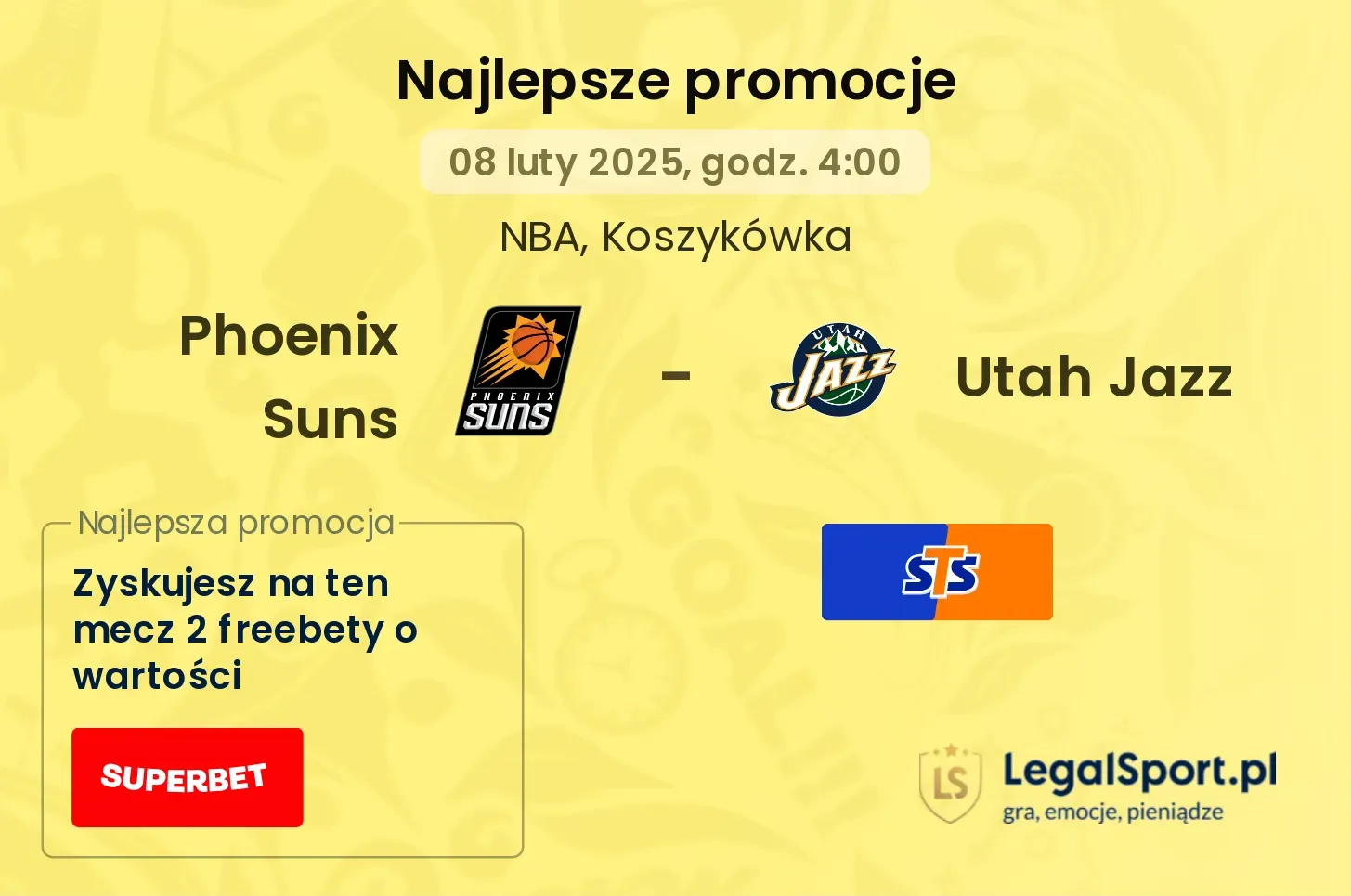 Phoenix Suns - Utah Jazz promocje bukmacherskie