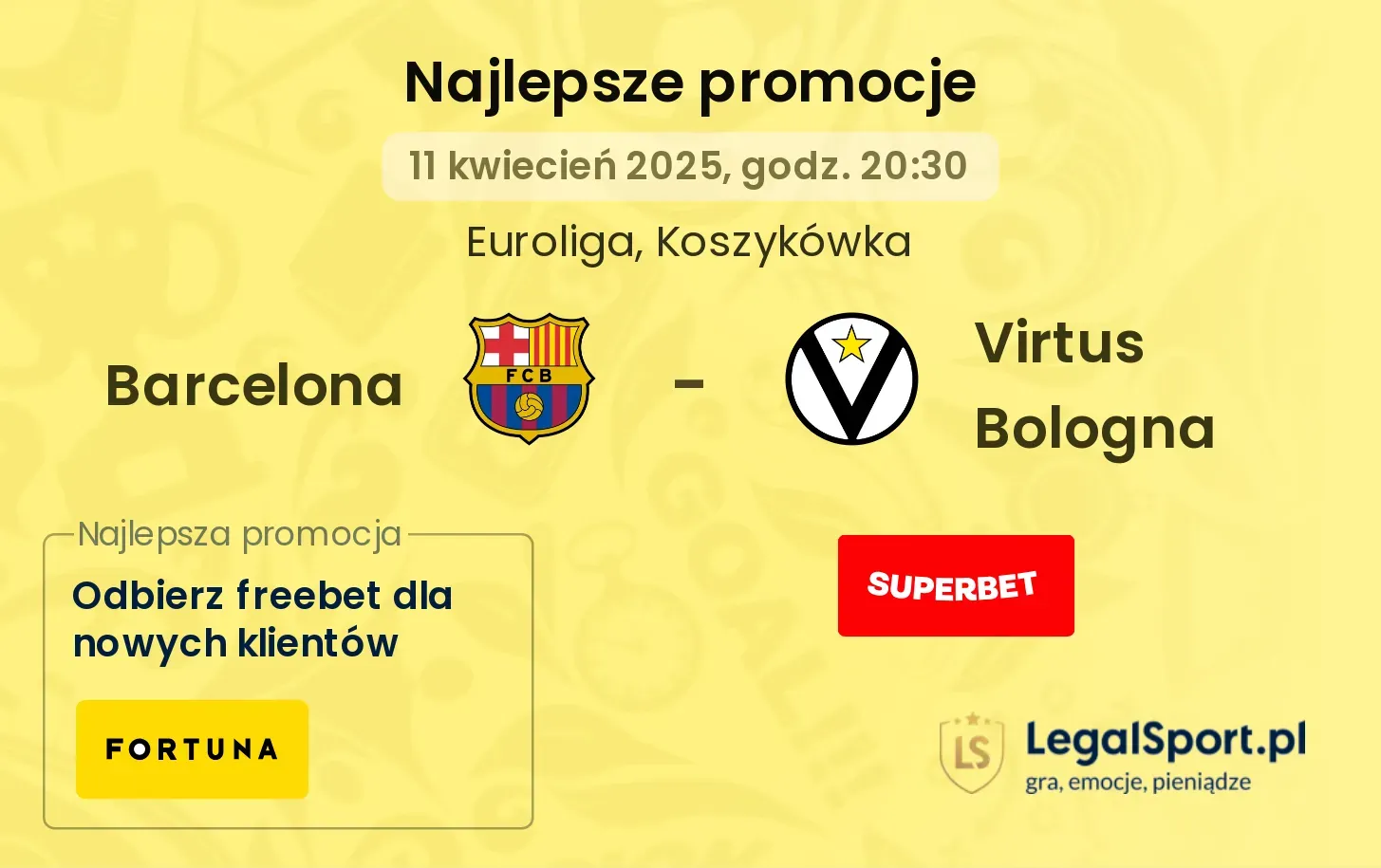 Barcelona - Virtus Bologna promocje bukmacherskie