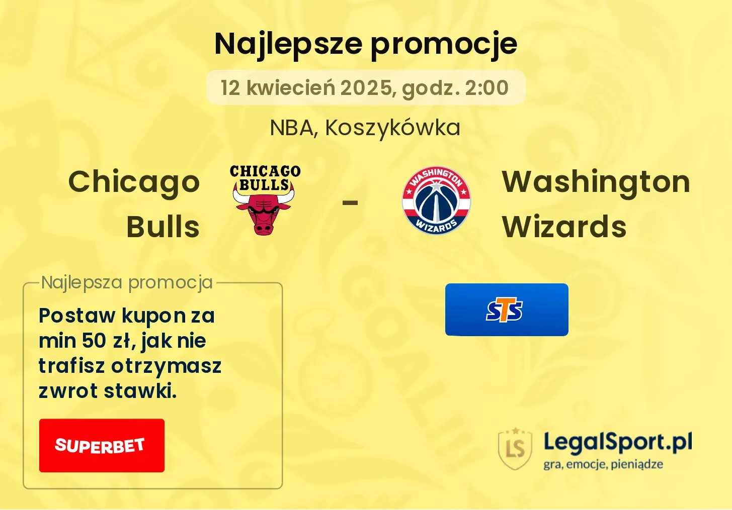 Chicago Bulls - Washington Wizards promocje bukmacherskie