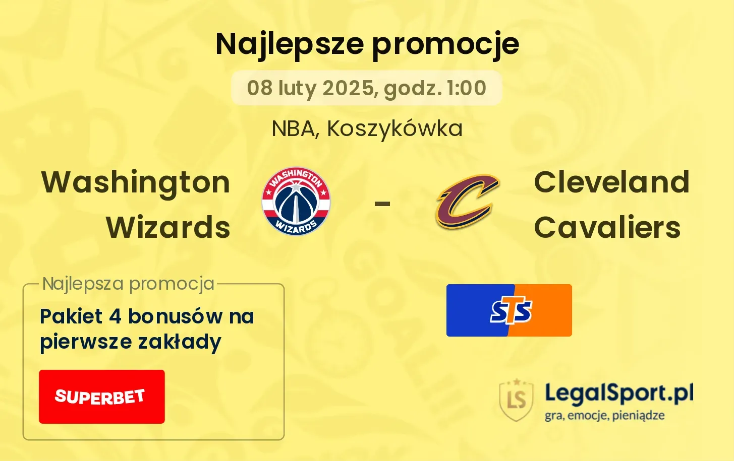 Washington Wizards - Cleveland Cavaliers promocje u bukmacherów