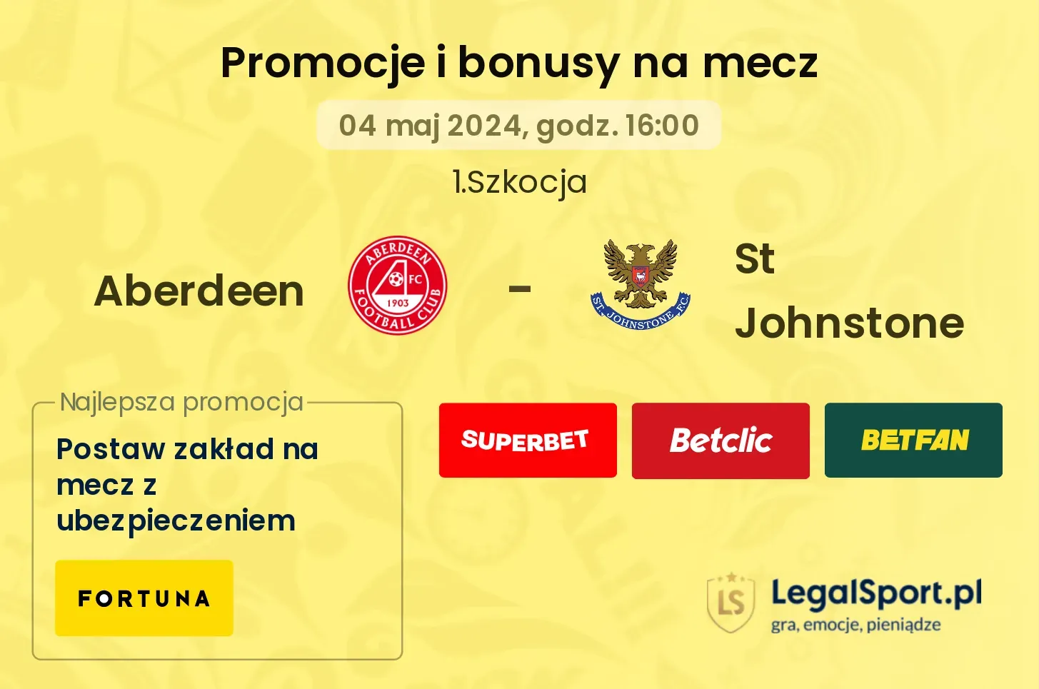 Aberdeen - St Johnstone promocje bonusy na mecz