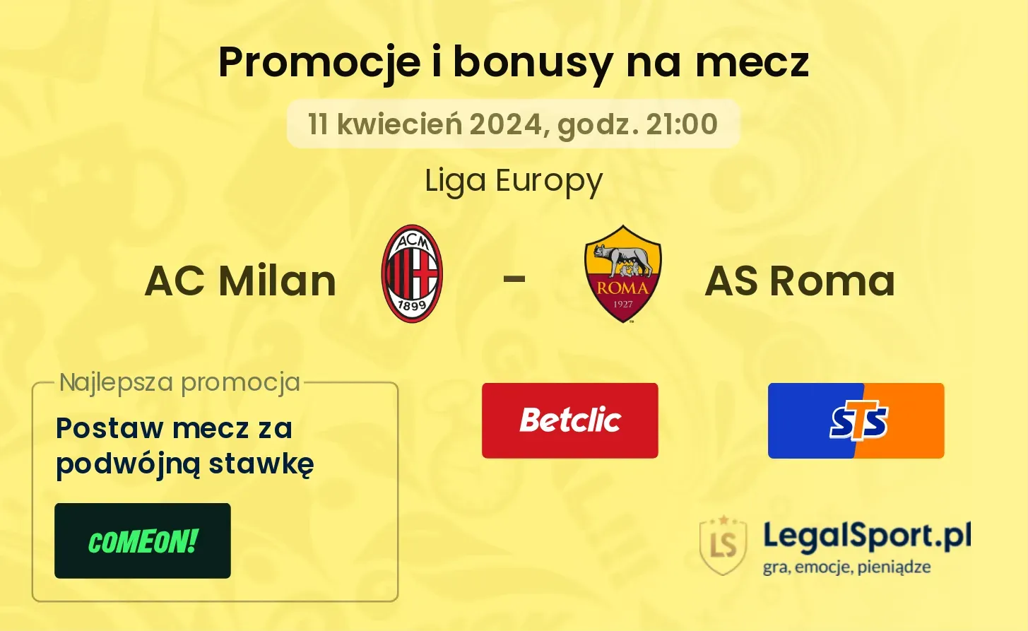 AC Milan - AS Roma promocje bonusy na mecz