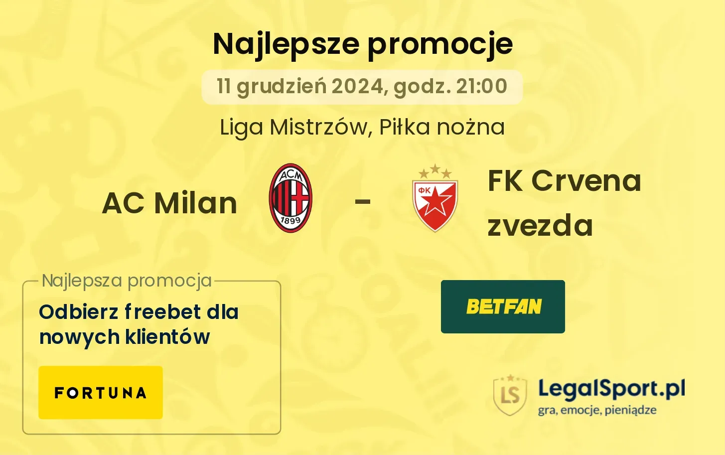 AC Milan - FK Crvena zvezda promocje bukmacherskie
