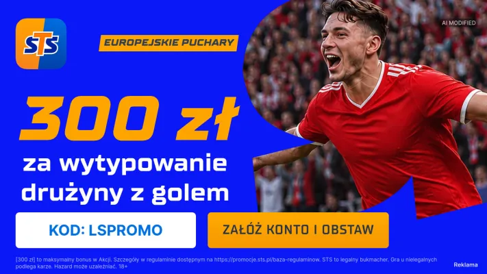 Promocja STS: 300 zł za wytypowanie drużyny z golem w meczu AC Milan - Benfica