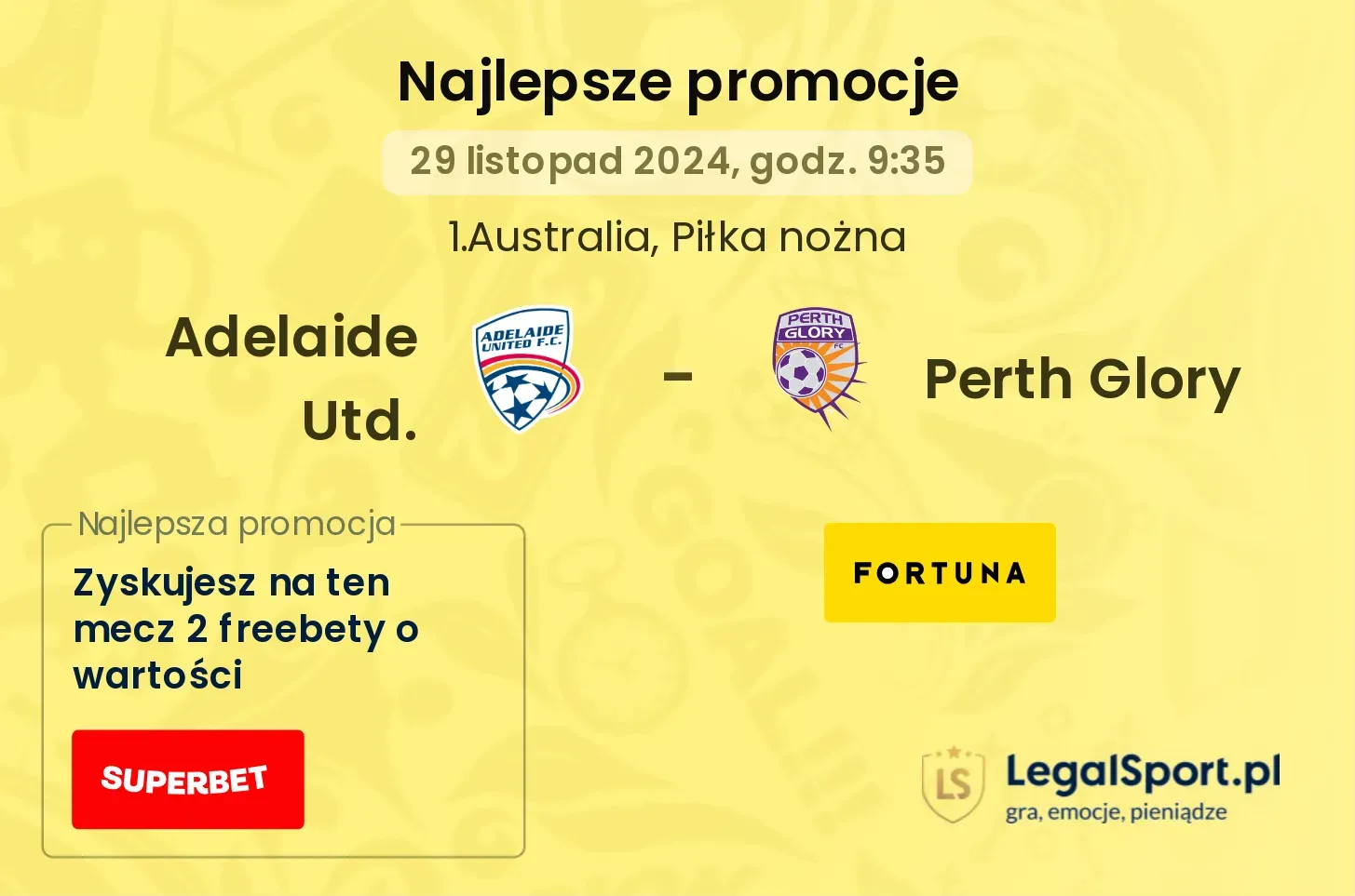 Adelaide Utd. - Perth Glory promocje bukmacherskie