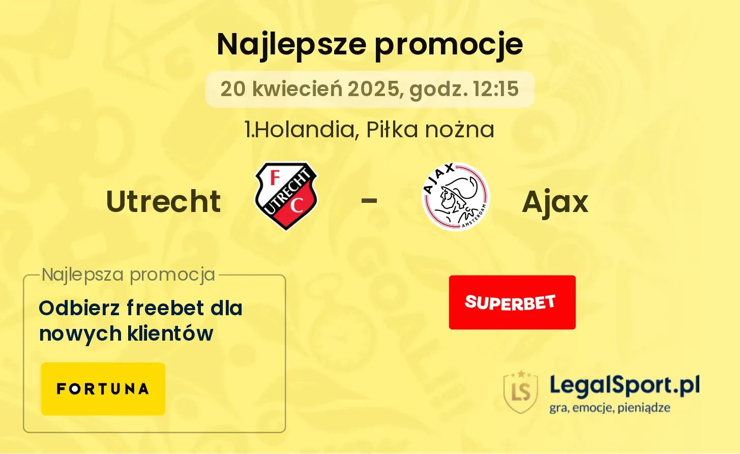 Utrecht - Ajax promocje bukmacherskie