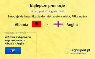 Albania - Anglia promocje u bukmacherów