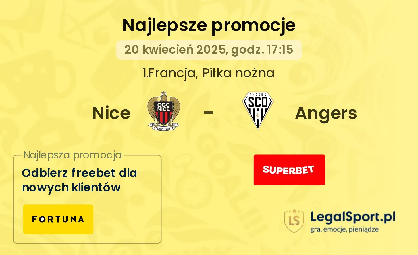 Nice - Angers promocje u bukmacherów