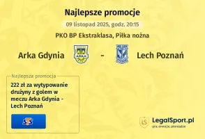Arka Gdynia - Lech Poznań promocje u bukmacherów